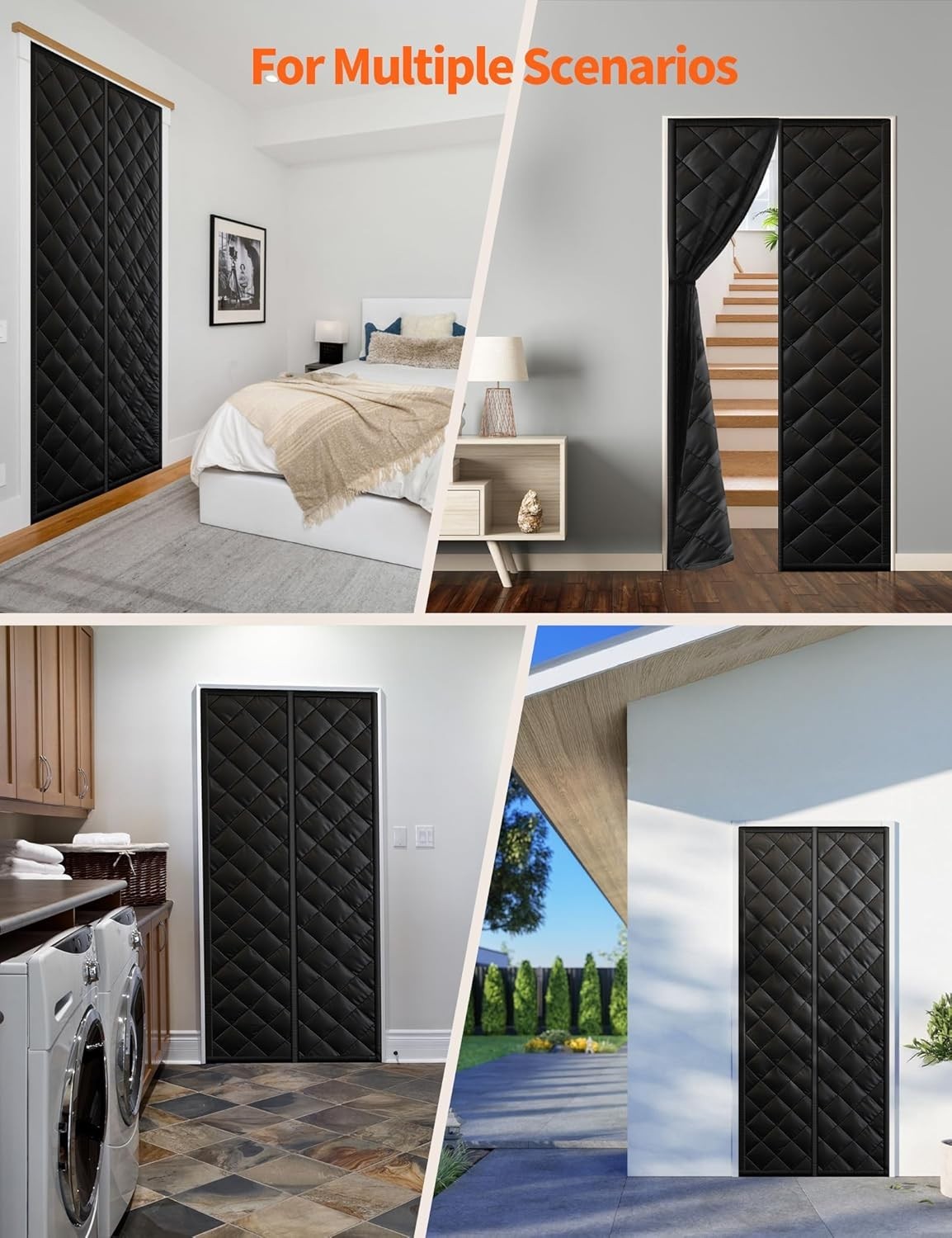 Magnetic Thermal Door Curtain for 36″ x 80″ Doors – Energy-Saving & Pet-Friendly