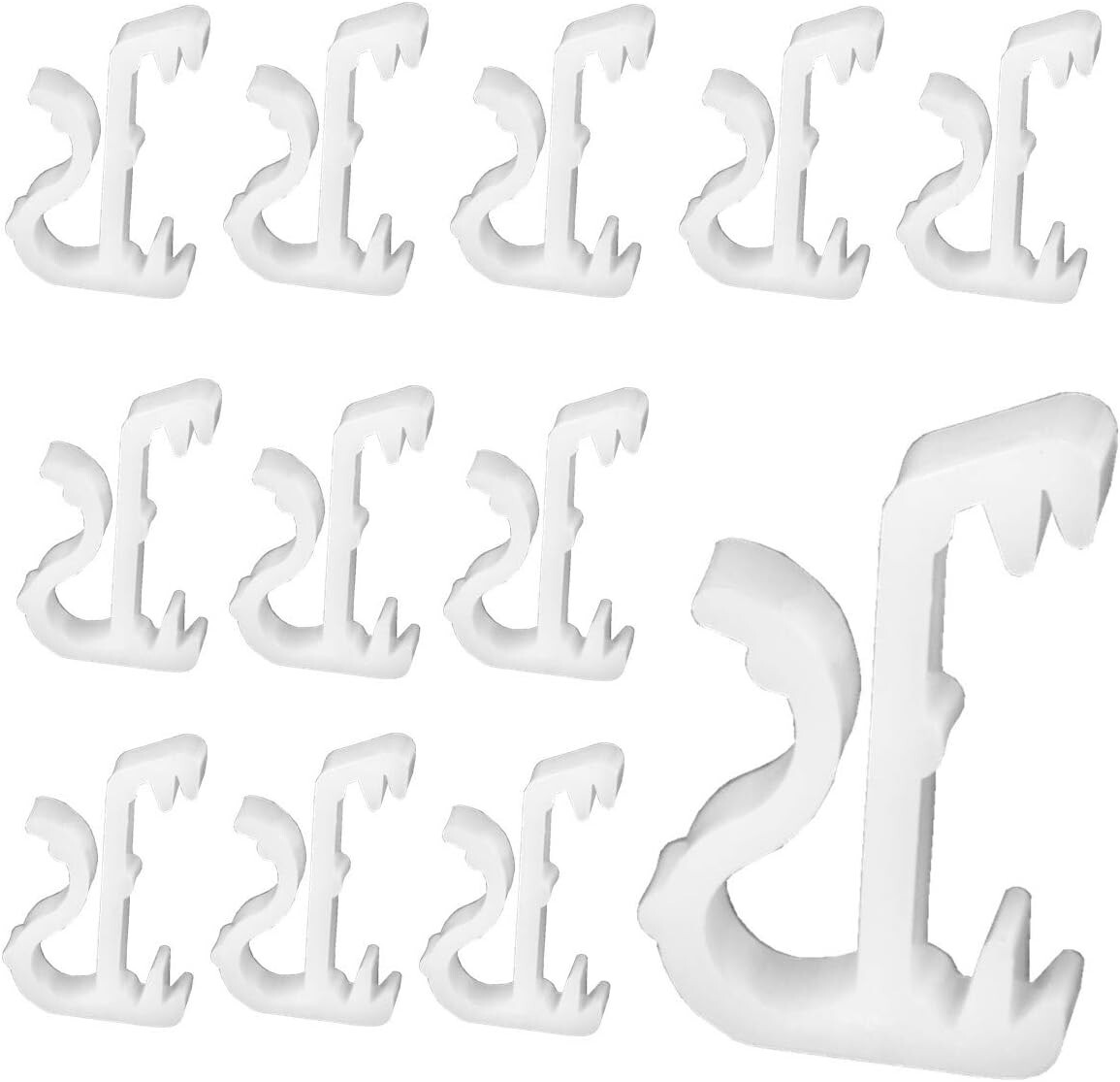 20pcs Hidden Valance Clips – 1″ Mini Window Blinds Clips – White Plastic Valance