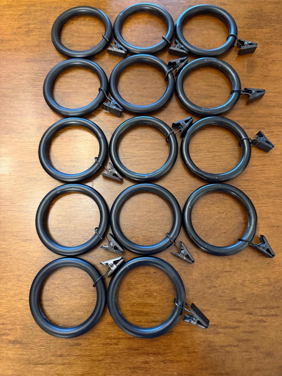 Pottery Barn Classic Steel Curtain Rings-Set of 14-Dark Iron-3