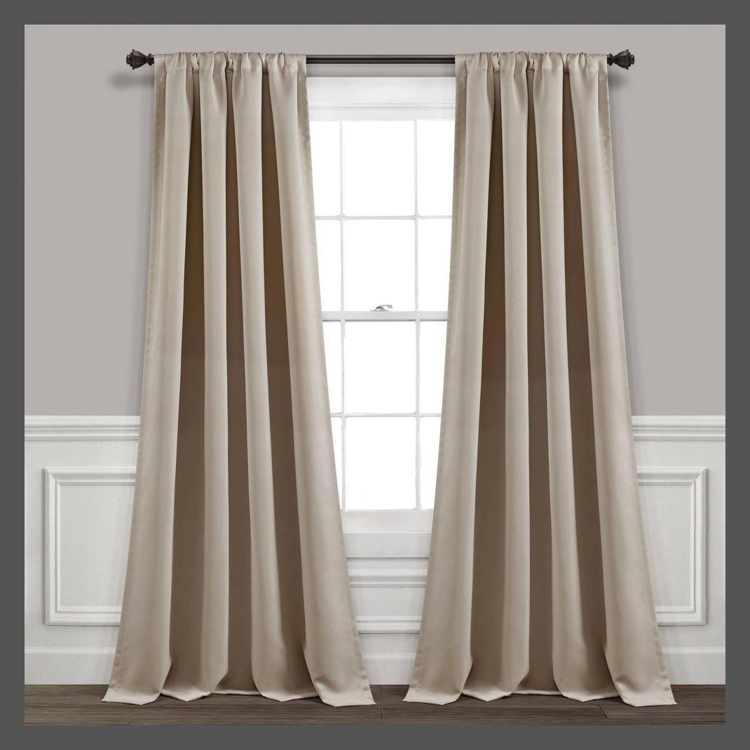 Set of 2 Insulated Rod Pocket out Window Curtain Panels