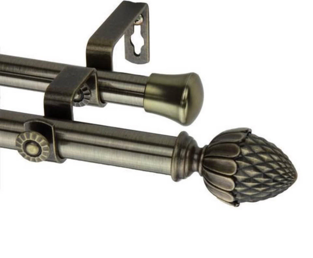 Rod Desyne Acorn Double Curtain Rod – 28-48-in – 3/4-in – Brass