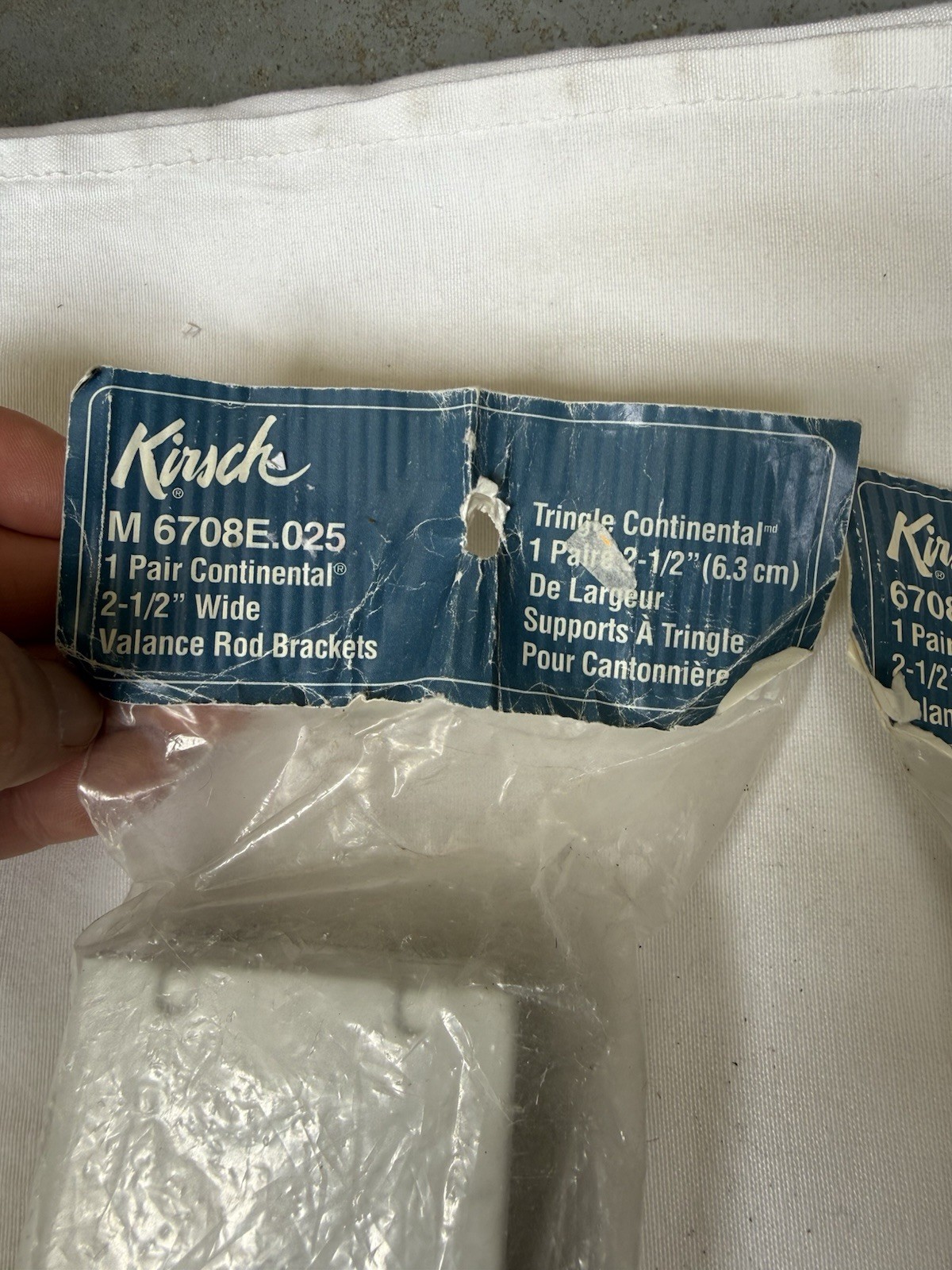 New Kirsch 2 1/2″ Continental Mounting brackets Support VALANCE Rod 2 sets!