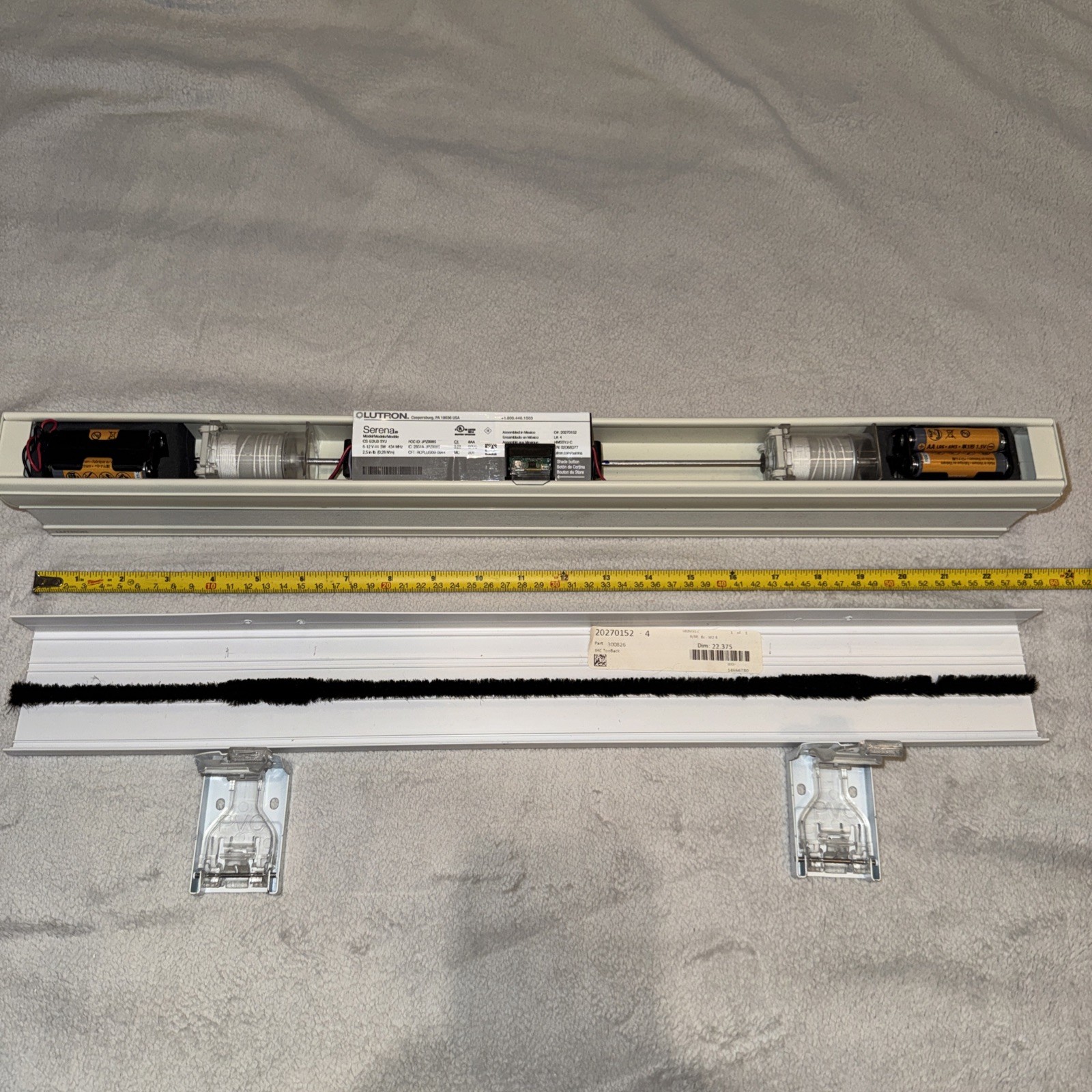 Lutron Serena Honeycomb Shade 22.5 Inch By 70inches. Very Nice Condition