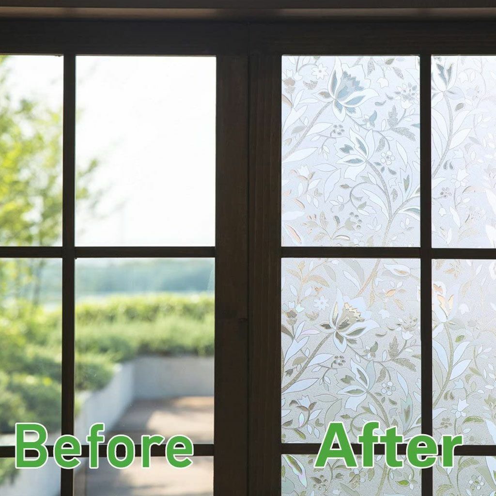 Home Window Film Privacy Static Cling Stained Glass Film Sticker Decoration NEW