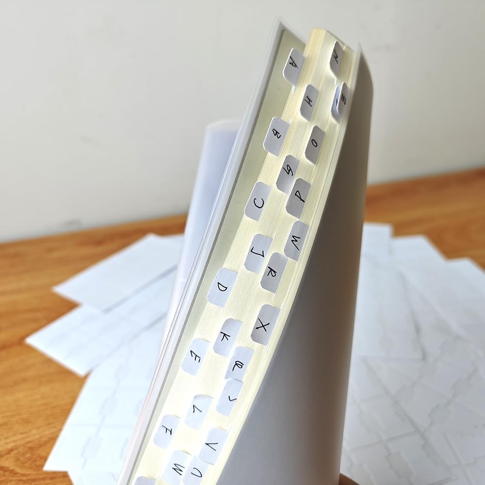420 PCS White Writable Index Tabs, 35 Sheets 3.35 x 6.02 inches,