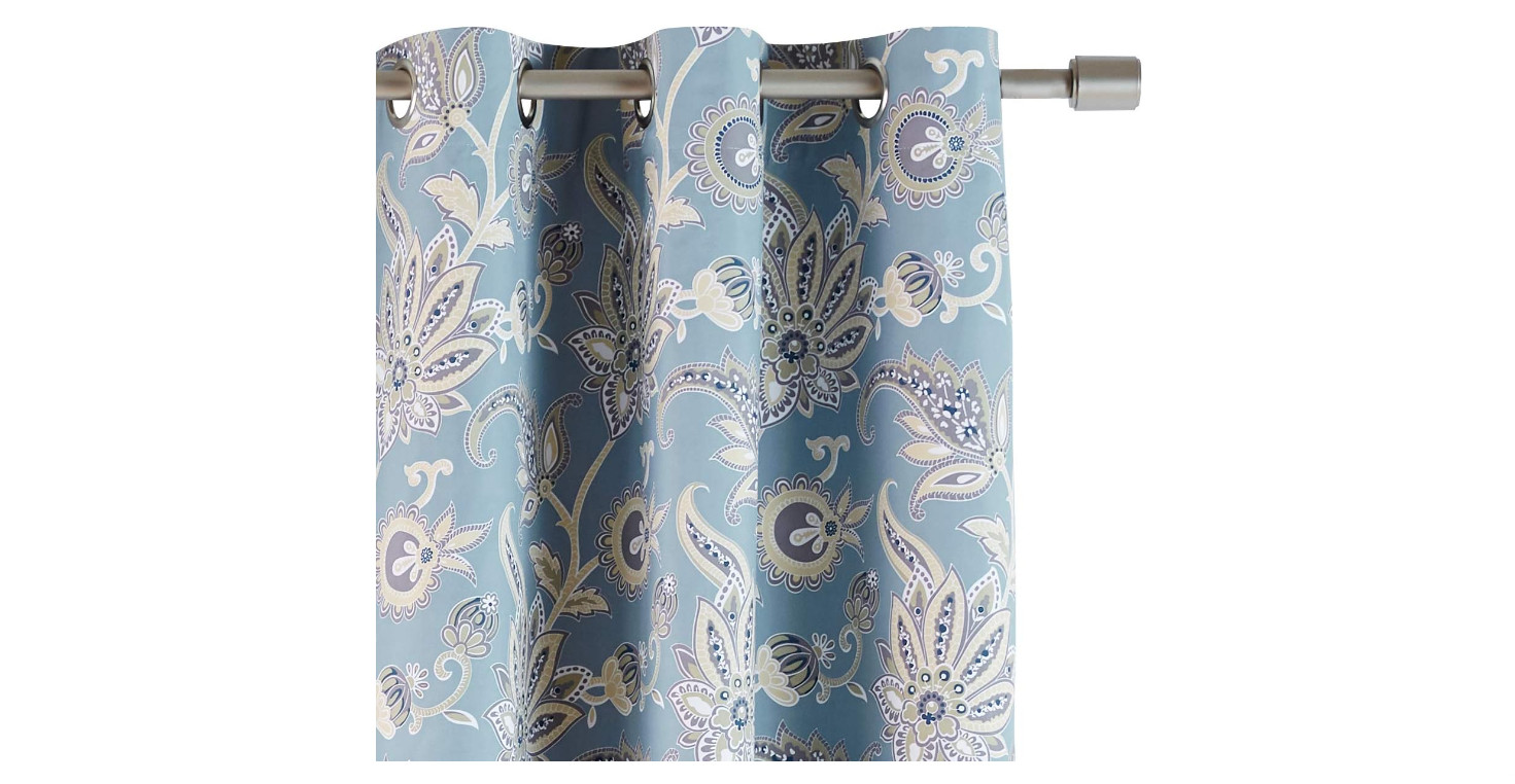 Amazon Basics 100% Blackout Silky Soft Fabric Curtain Grommets 2 Panels 42 x95