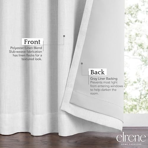 Home Fashions Harrow Solid Texture Blackout 52″W x 108″L (Pack of 1) White