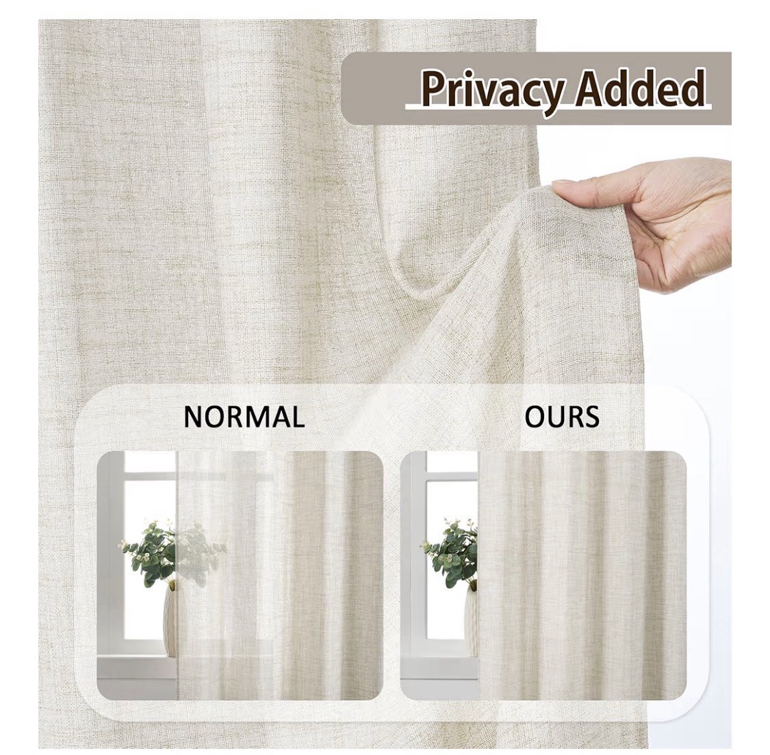 Extra Long Pleated Sheer Curtains 144” L X 42” Memory Trained Lines Blend 2 Pane