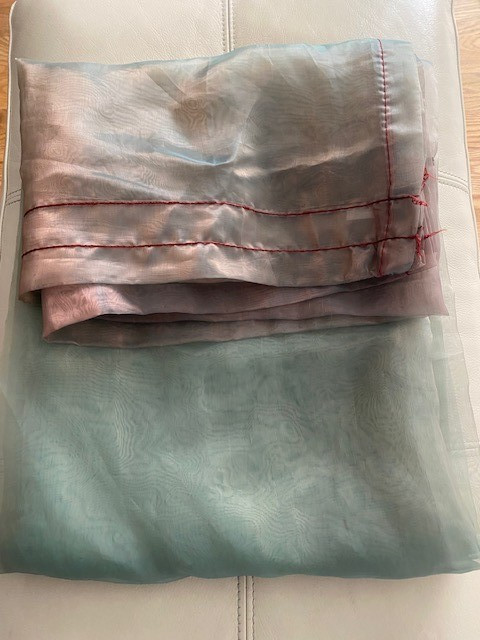 Martha Stewart Sheer Copper Green Iridescent Voile (Lichen) Curtain Panel 54×82