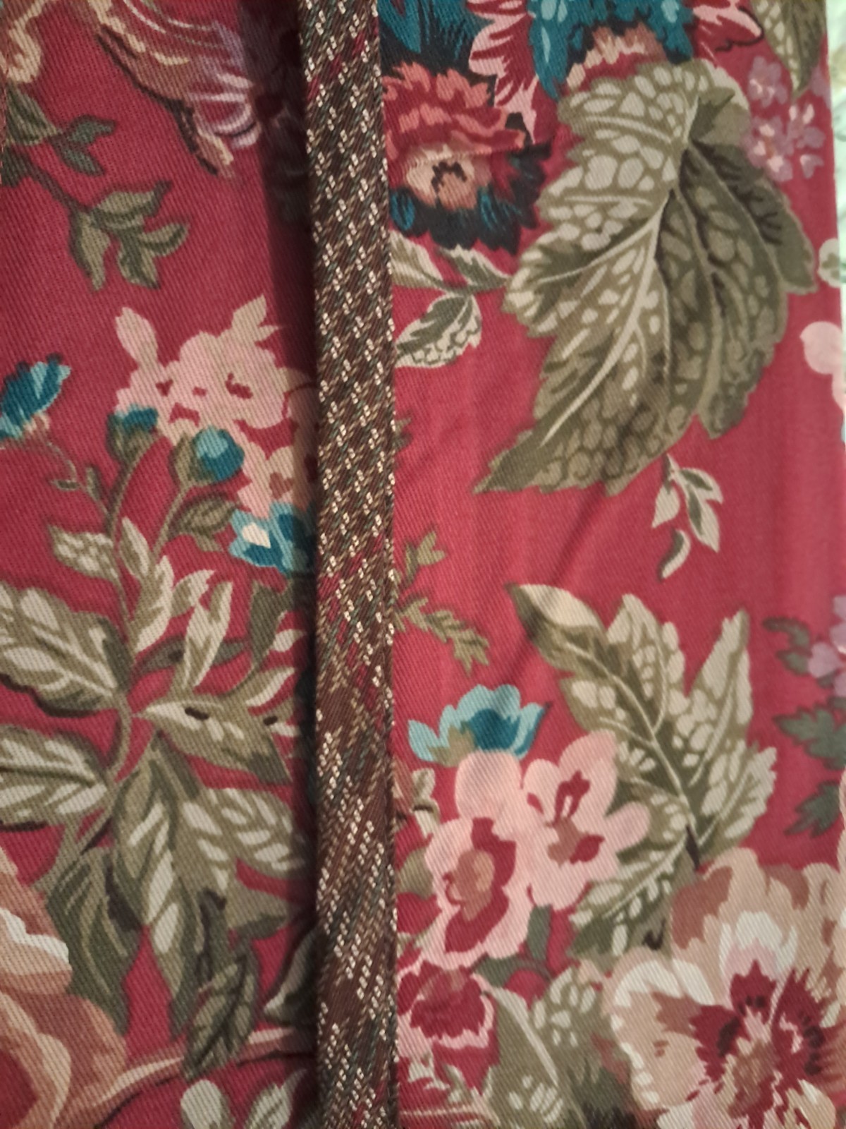 NEW CHAPS RALPH LAUREN SUMMERTON VALANCE – 80″ x 17″ – BROWN PLAID EDGING