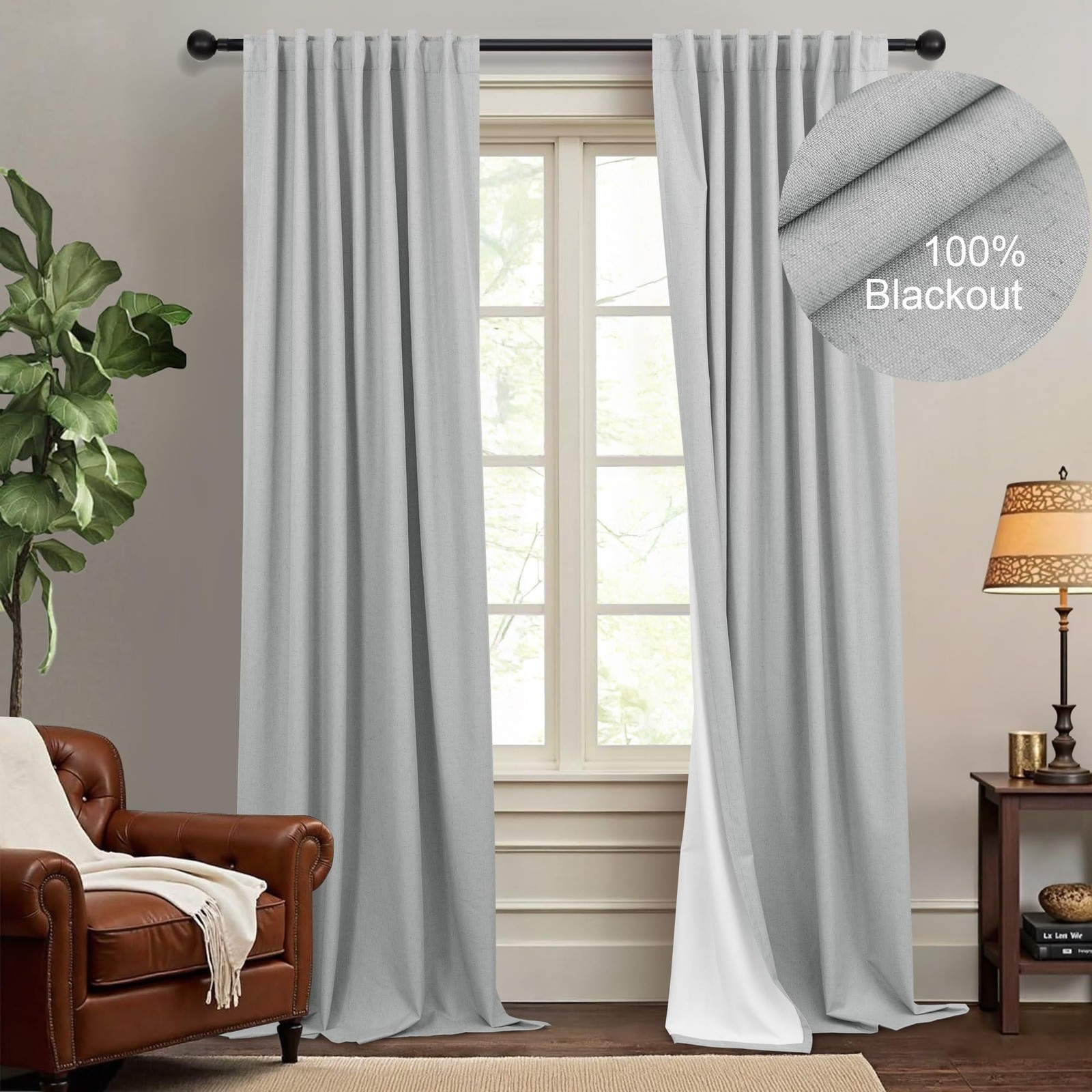 100 Percent Blackout Sliding Glass Door Curtains 120 Inches Long 2 Panels 10 FT