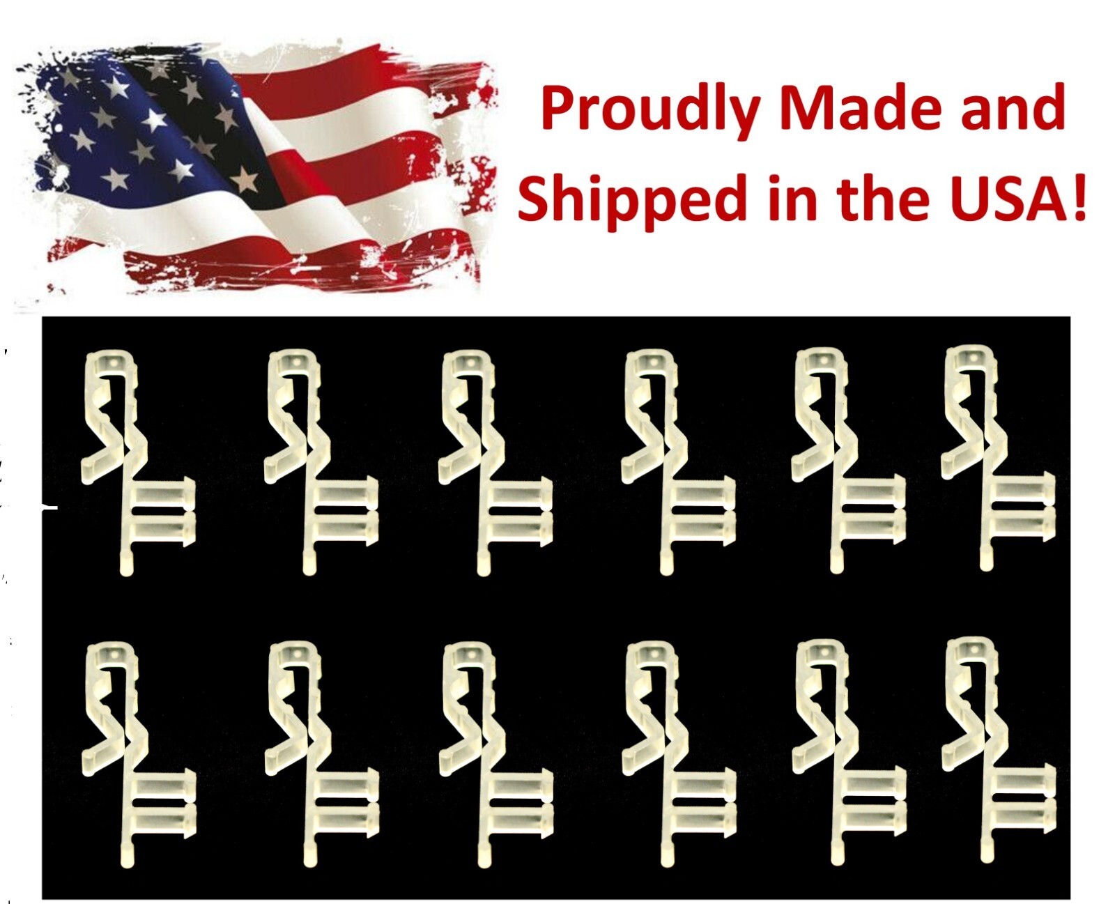 12 Pack Hidden Valance clips faux real wood window blinds 2 Short Style