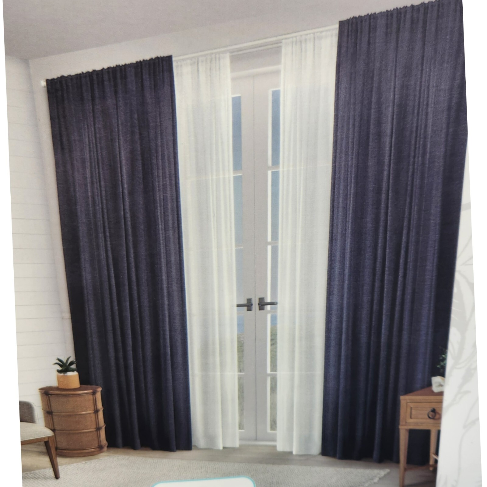 NWT TOMMY BAHAMA ROD POCKET WINDOW CURTAINS -SET OF 4
