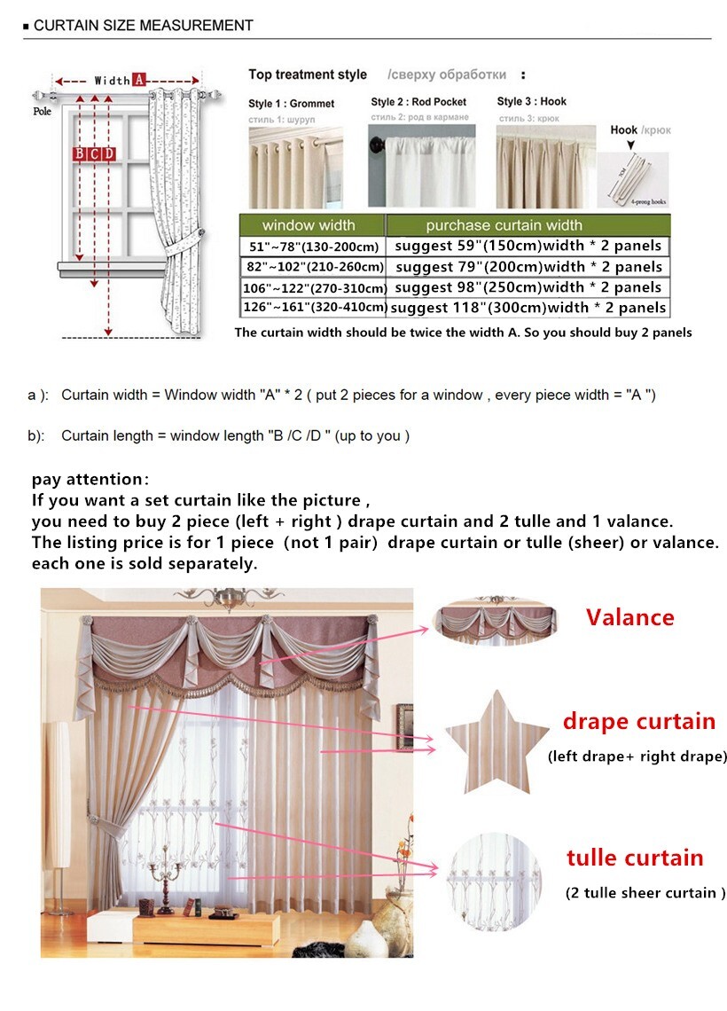 high-grade American jacquard cloth valance blackout curtain tulle drape C1950
