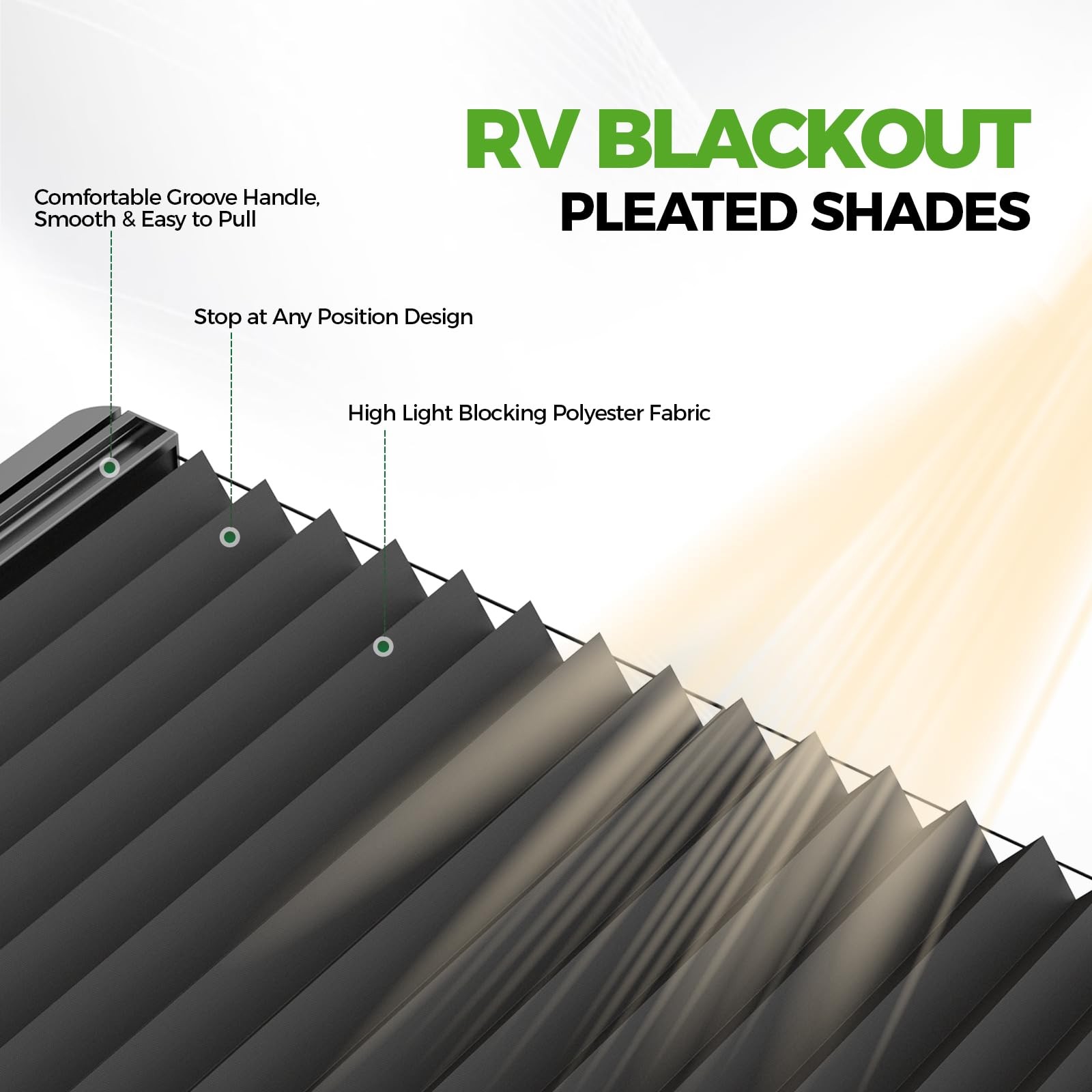 12″ x 21″ RV Window Shade Replacement for Lippert Thin Entry Door