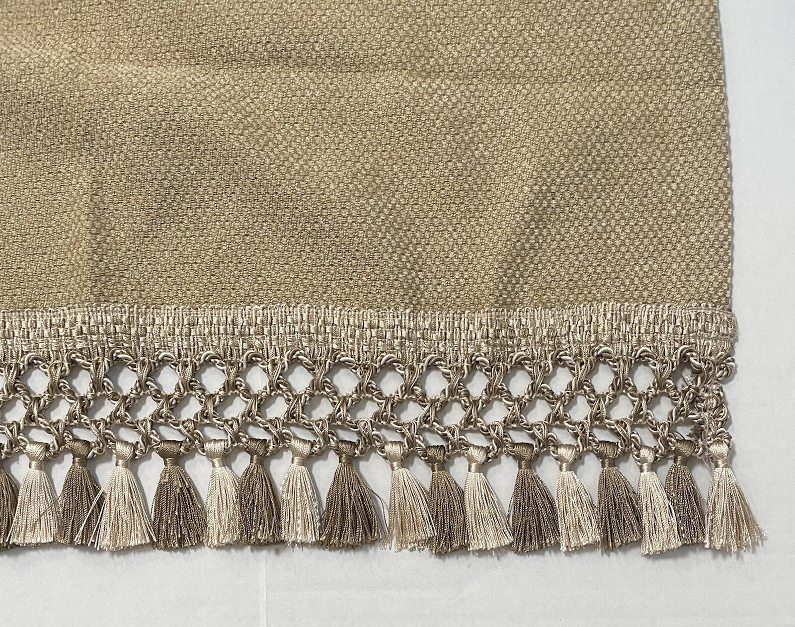 Croscill Valances Set Of Two – Textured Beige 48″x 20″