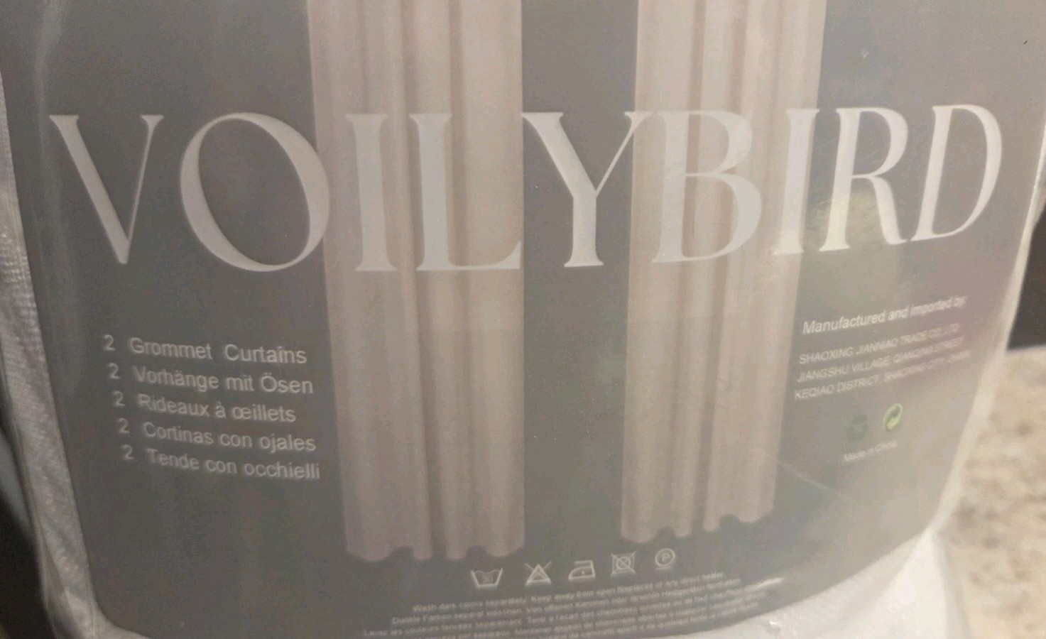 Voilybird Palma Linen Textured Semi Sheer Curtains 52″x96″ Off White w/Grommet