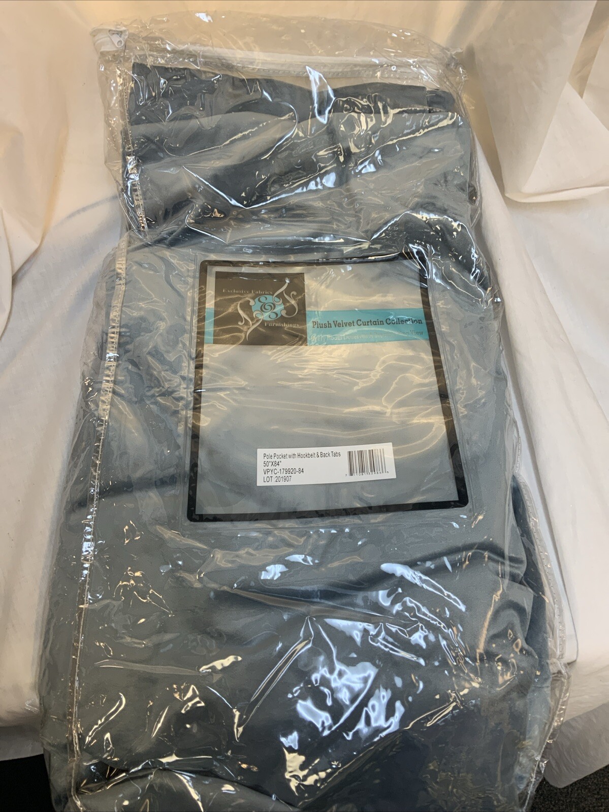 Exclusive Fabrics Plush Velvet London Blue Curtain 50in x 84in Pole Pocket