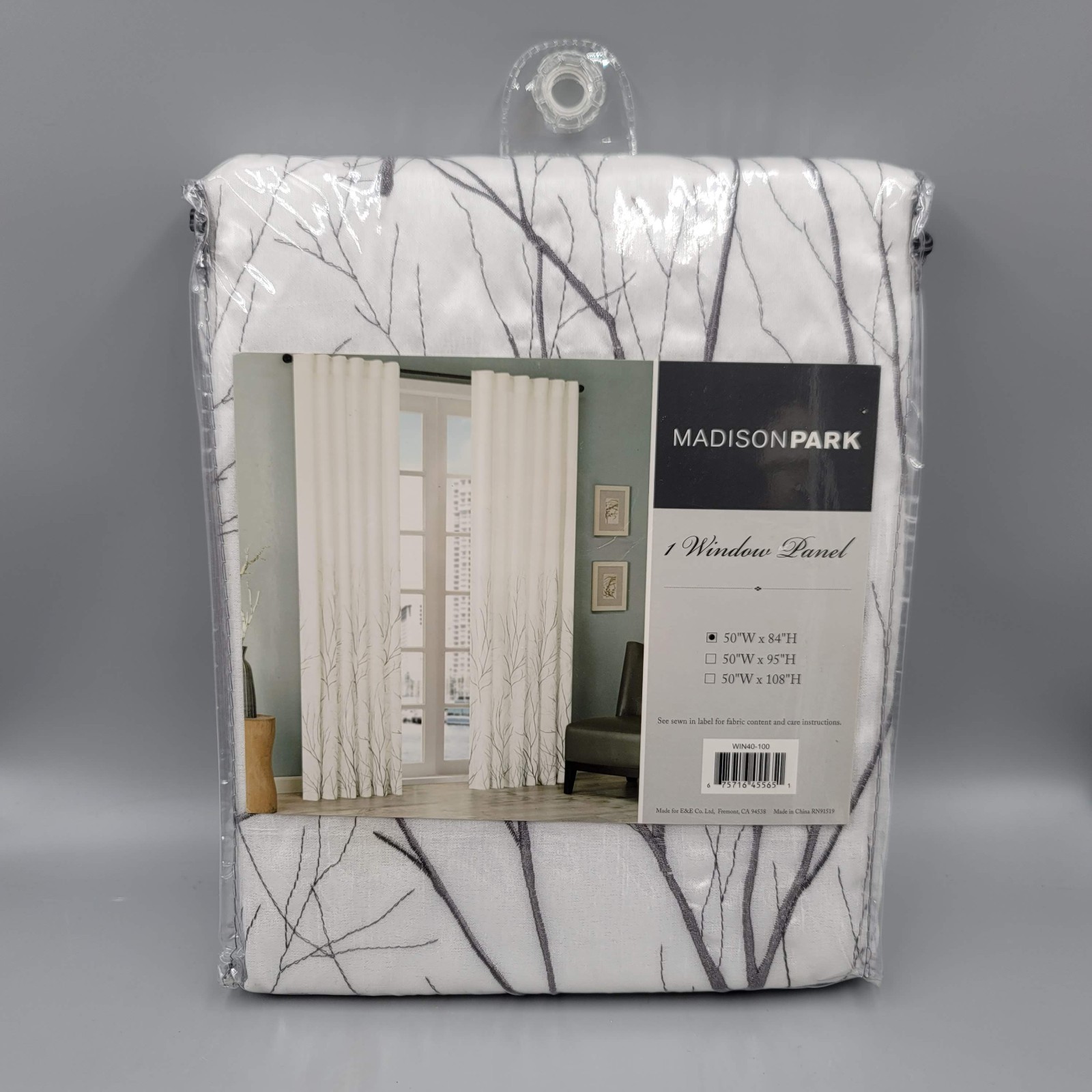 Madison Park Window Curtain Panel 50″ x 84″ Sheer WIN40-100