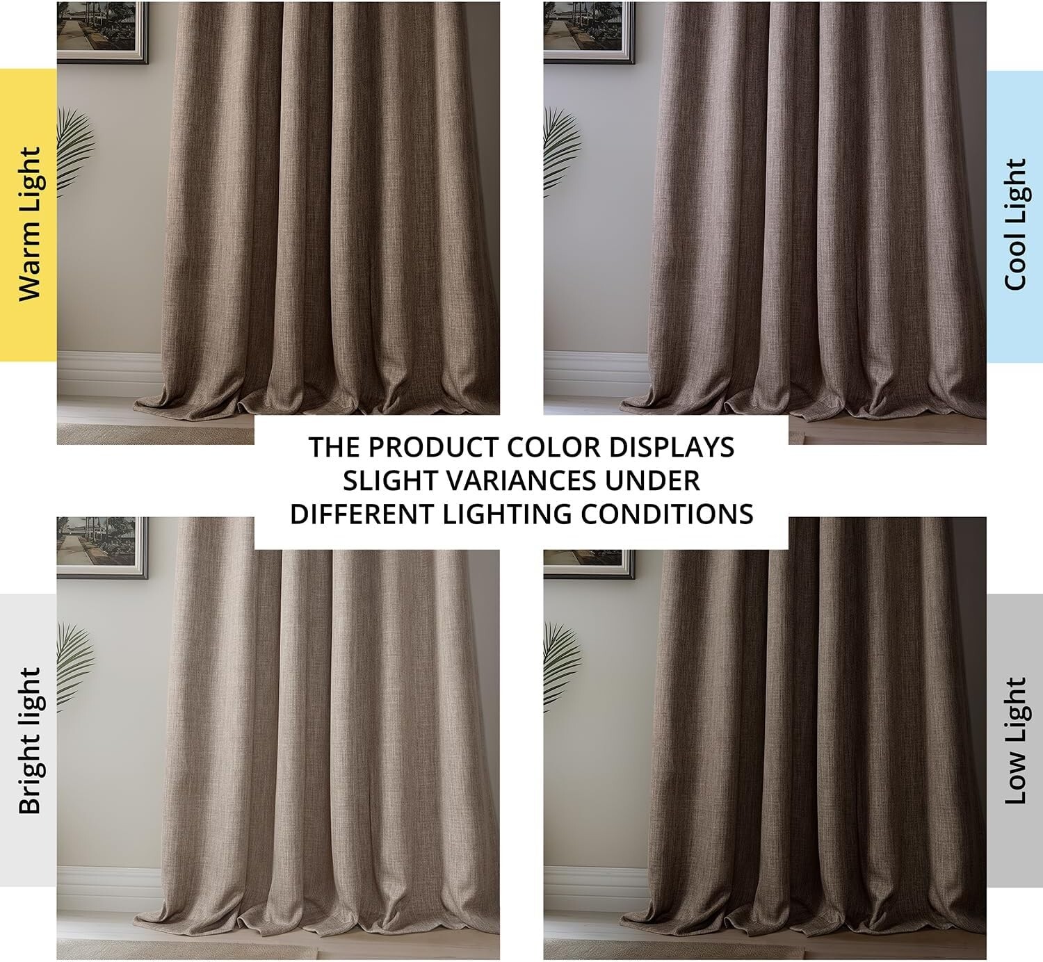 1 Panel Dutch Cocoa 120″L x 50″W Linen Darkening Curtains For Living Room