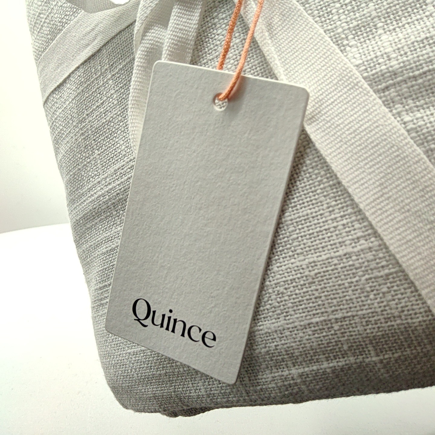 Quince Home Textured Cotton Blackout Curtain Light Grey 48X96