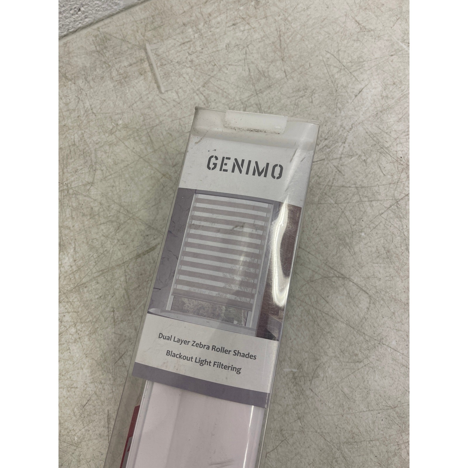 GENIMO Zebra Blinds Dual Layer Roller Window Shades 54″ x 72″ – White