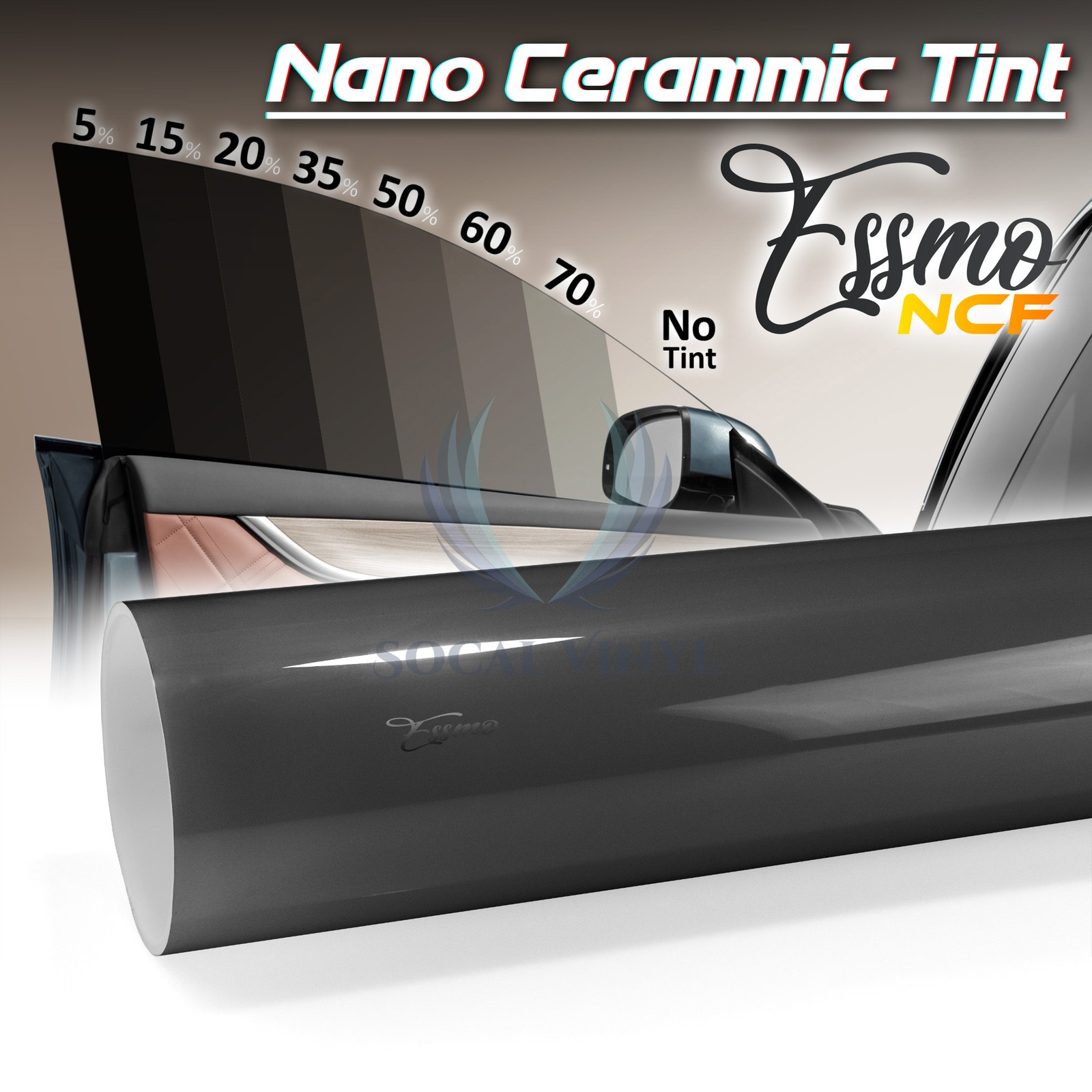ESSMO Nano Ceramic Window Tint Film 05% VLT Car Home UV Heat Protection NCF05