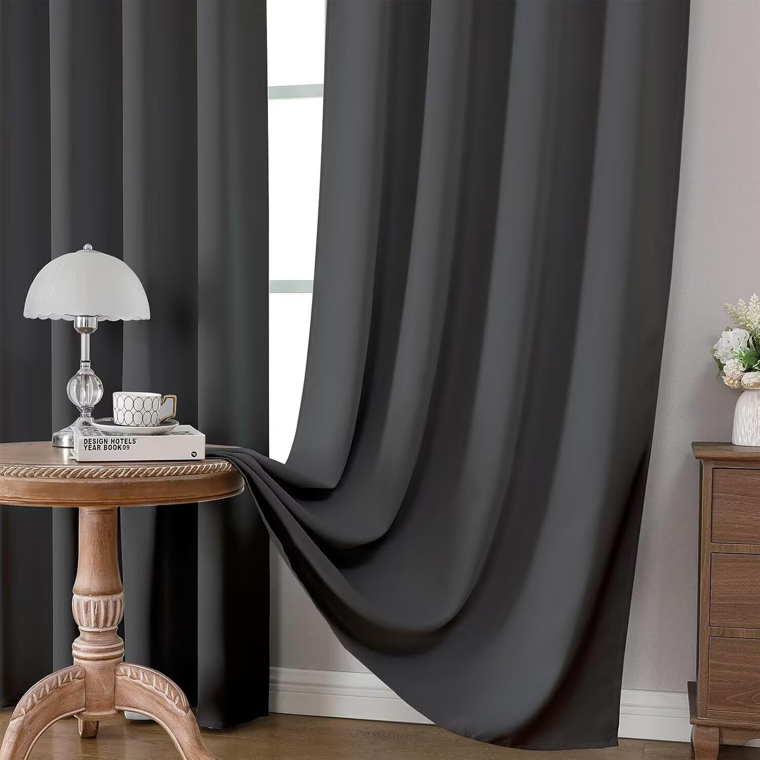Joydeco Blackout Curtains 72 Inch Length 2 Panels Set, Thermal Insulated Long