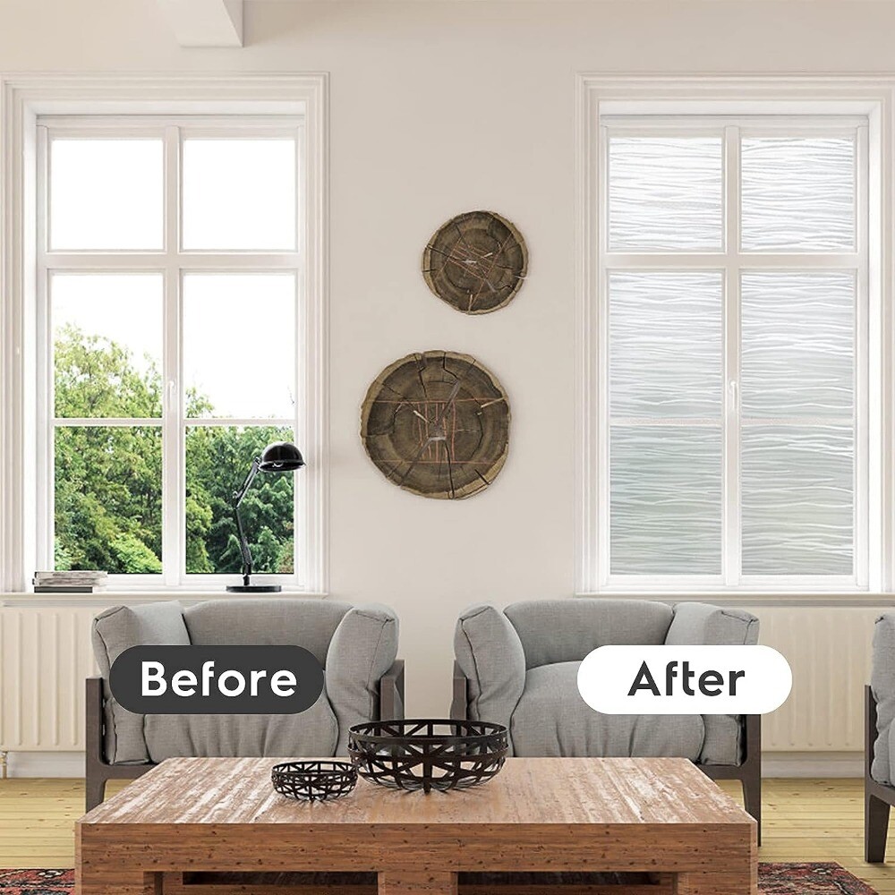 Rabbitgoo Frosted Window Film Pricacy Static Cling Glass Sticker Anti-UV Vinyl
