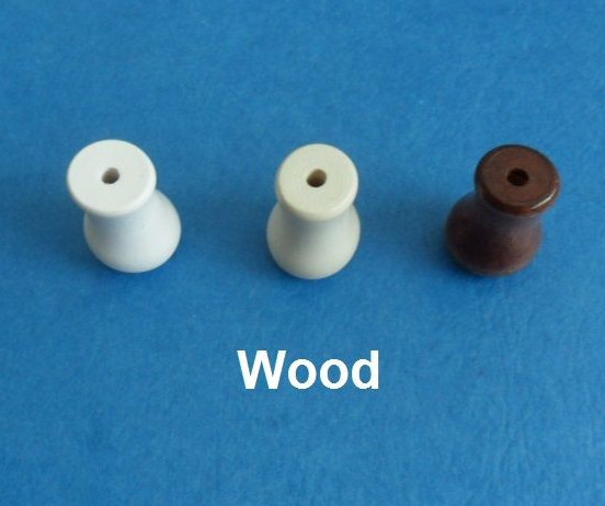 Cord Wood Plastic Tassel Drops Pull End For Blinds Shades White Alabaster Cherry