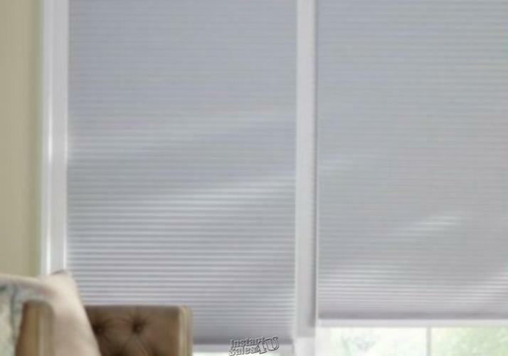 HDC-9/16″ Cordless Cellular Shade Actual Size 39″ x 72″ R24 Shadow White