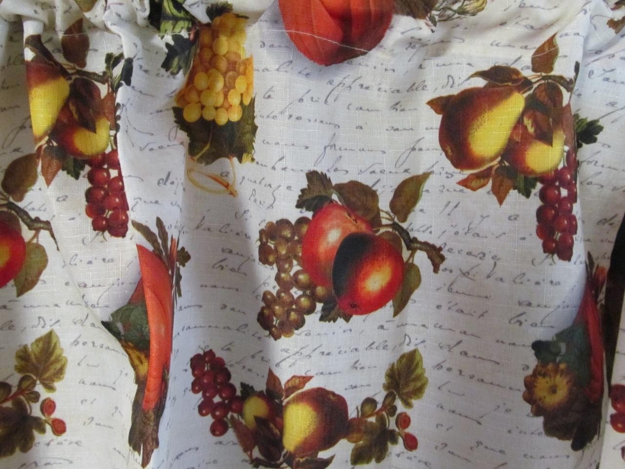 Designer Art Work Garden Harvest Cafe Curtain Tiers 57″ W x 24″ L No Valance NEW