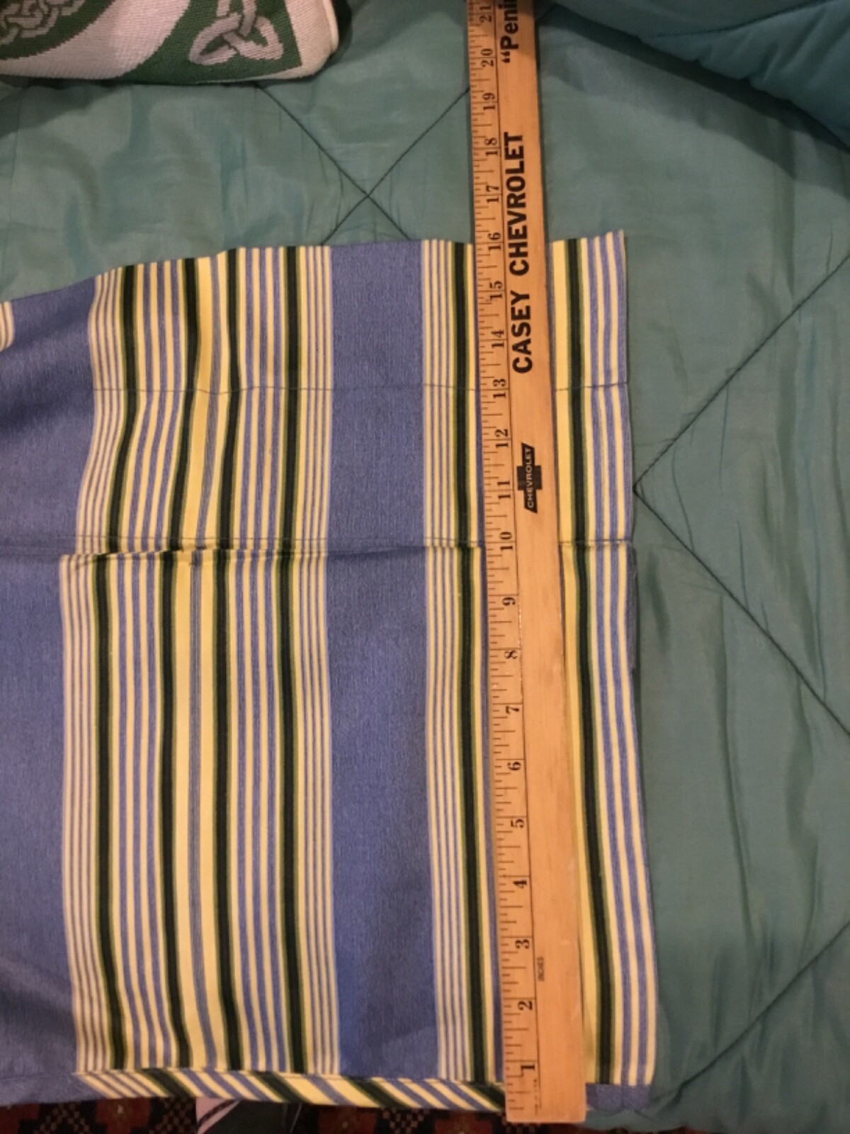WAVERLY Valance ~ Amanda Blue Stripe ~ 77″ x 17″ ~ Lot of 2