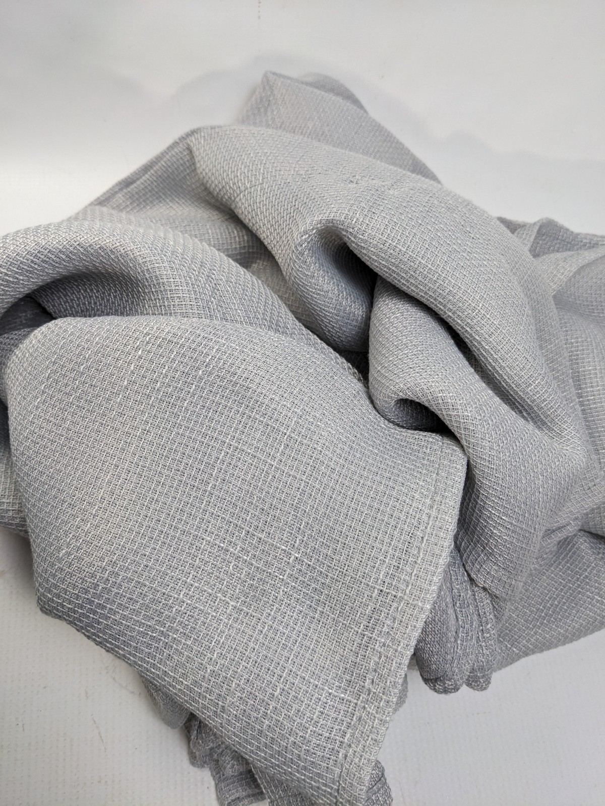 Rod pocket PAIR Window DRAPE PANELS Curtains light blue/gray 36″ x 82″ Polyester
