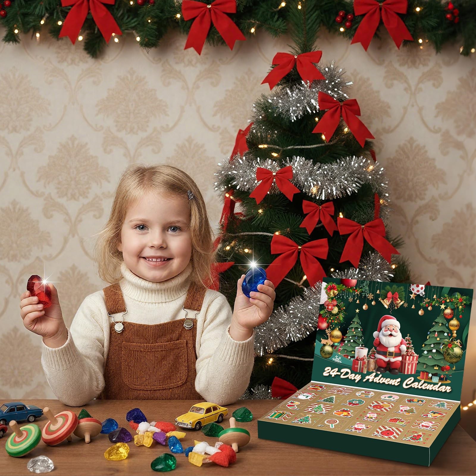 10 PCS Empty Christmas Advent Calendar Boxes DIY Countdown Organizer Box Set