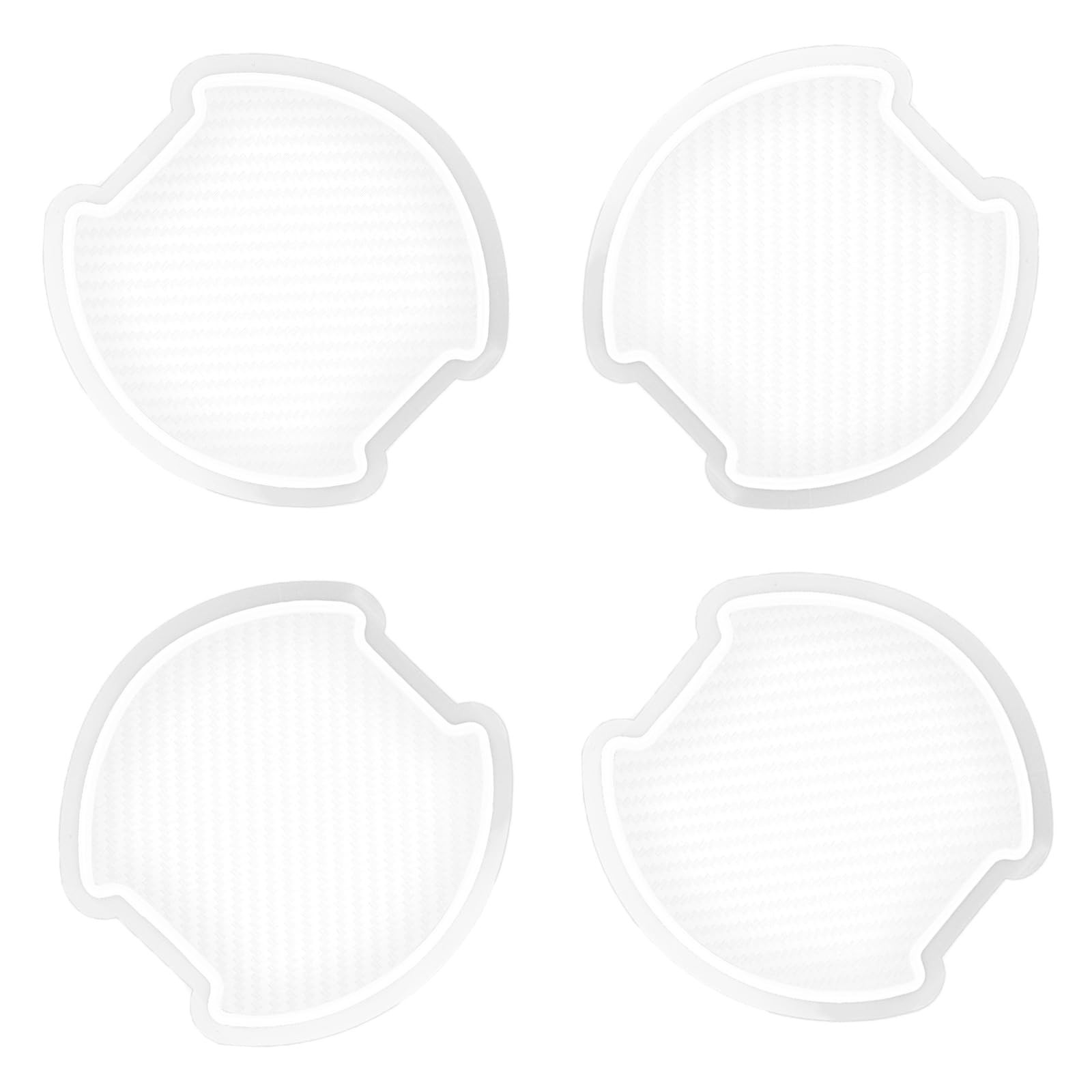 Universal 3D Carbon Fiber Car Door Handle Scratch Protector Sticker 4 Pcs