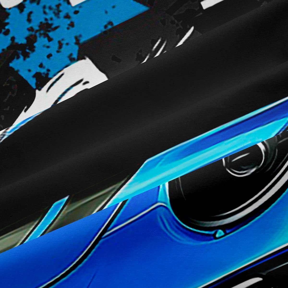 Blue Race Car Curtains Sports Car Window Drapes for Boys Sports Window Treatm…