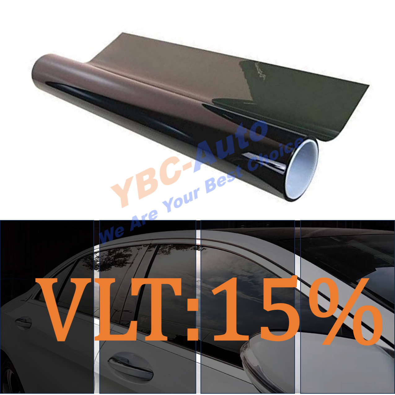 2Ply 20″x100′ 40″x100ft Window Tint Film Roll w/ Shades 5%,15%,20%,35%