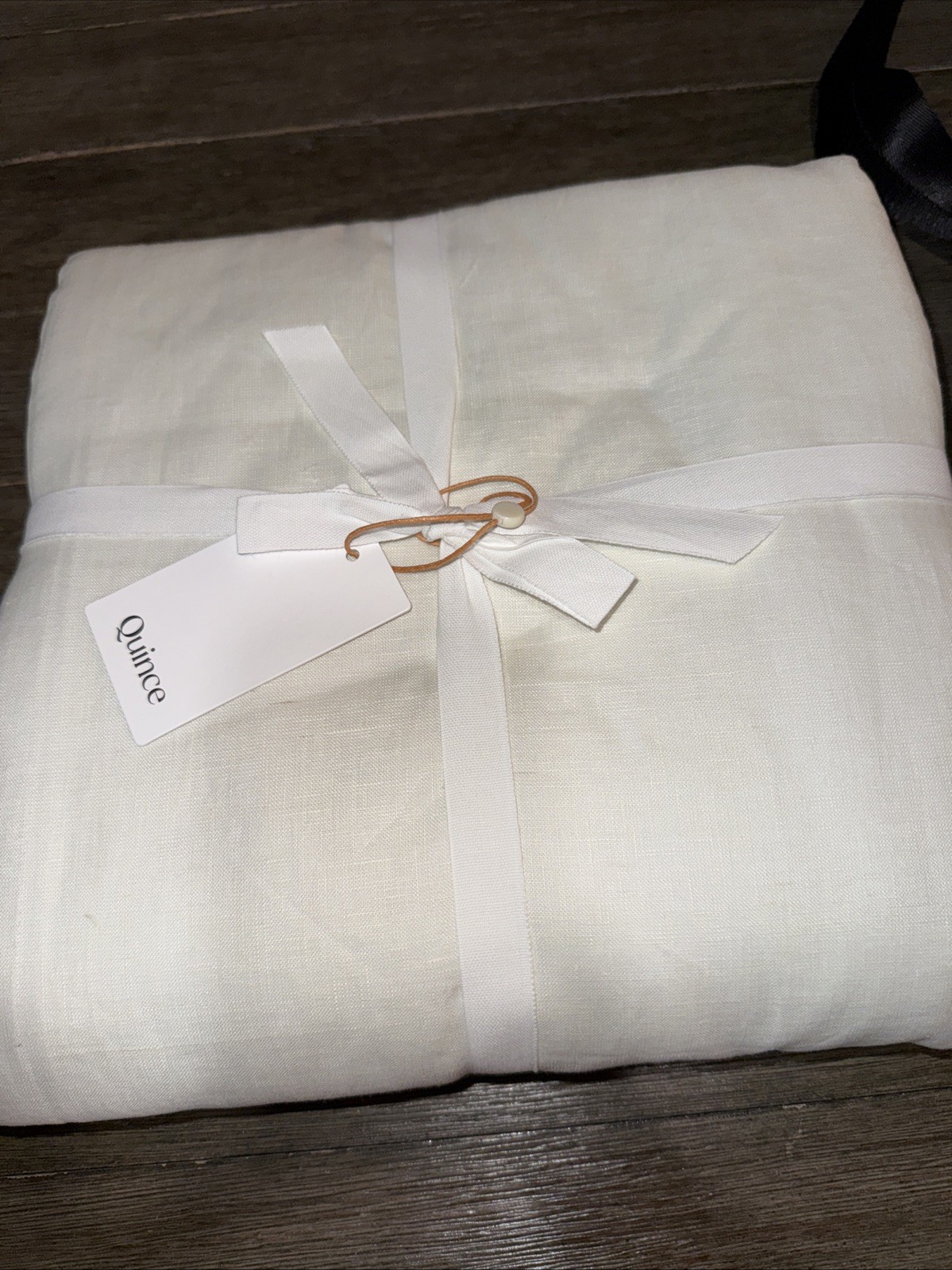 Quince Home European Linen True Blackout Curtain Ivory 96×120 New