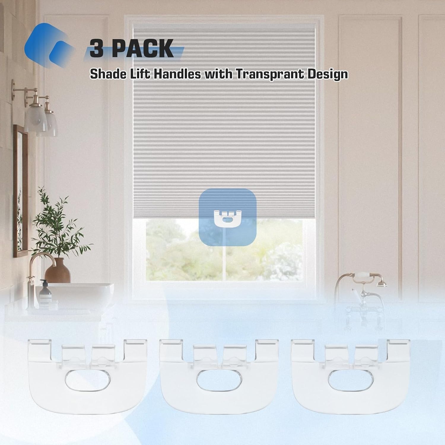 3 Pack Shade Lift Handles Compatible with Graber Bali Cordless Mini Blinds an…