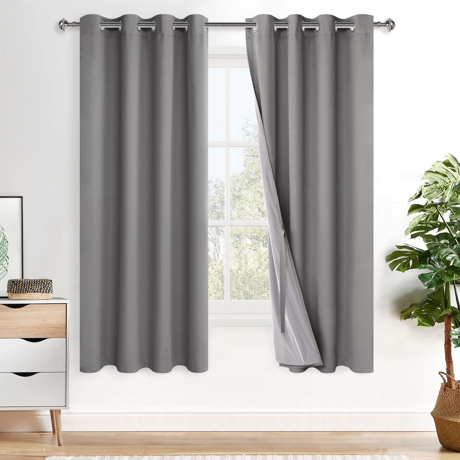 Xwzo Full Shading Blackout Curtains 72 – And Light Blocking Ring Top