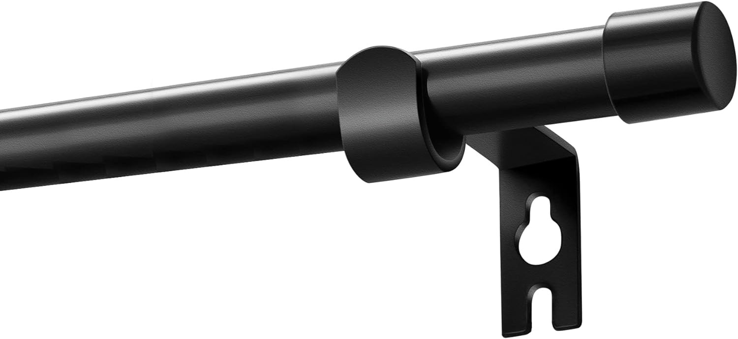 Alskarhem Black Curtain Rods for Windows 30 to 45 Inch,5/8 Inch 30-45,