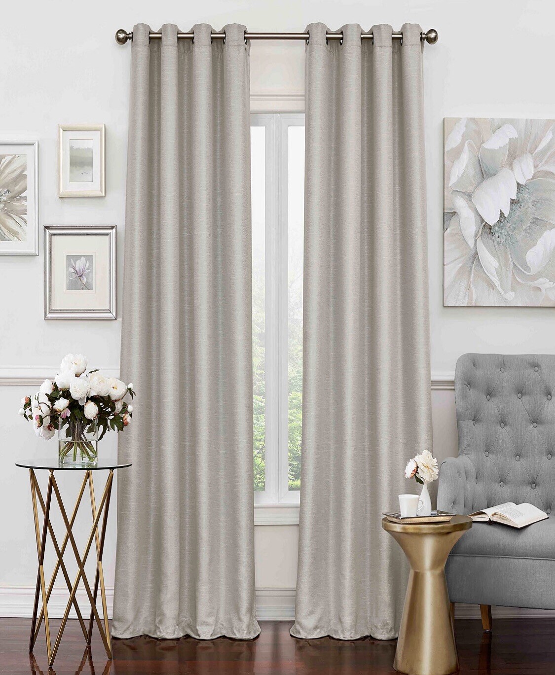 Eclipse Luxor Thermalayer Blackout 52” X 108” Panel Curtain Silver NEW $143