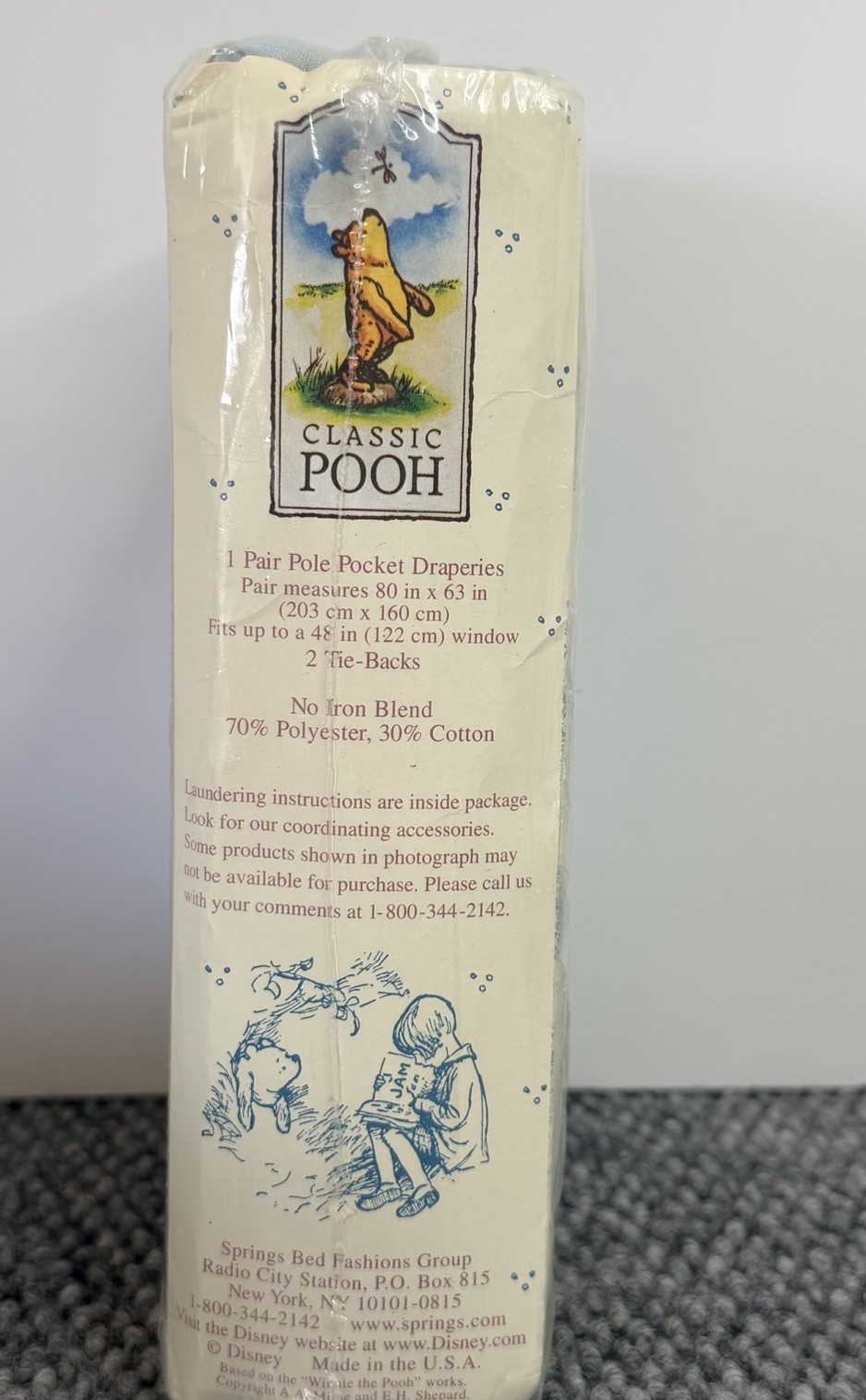 Vintage Classic Winnie The Pooh Country Days Curtain Set 80×63 NIP Disney Sealed