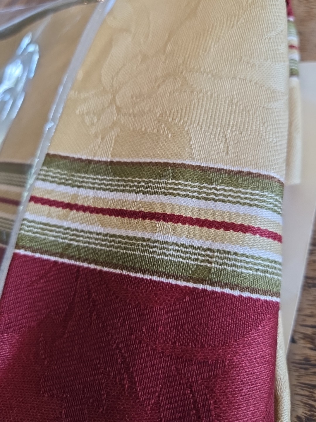 Waverly Amanda Valance Capulet Stripe Antique Gold 75″ X 16″ Window Curtain