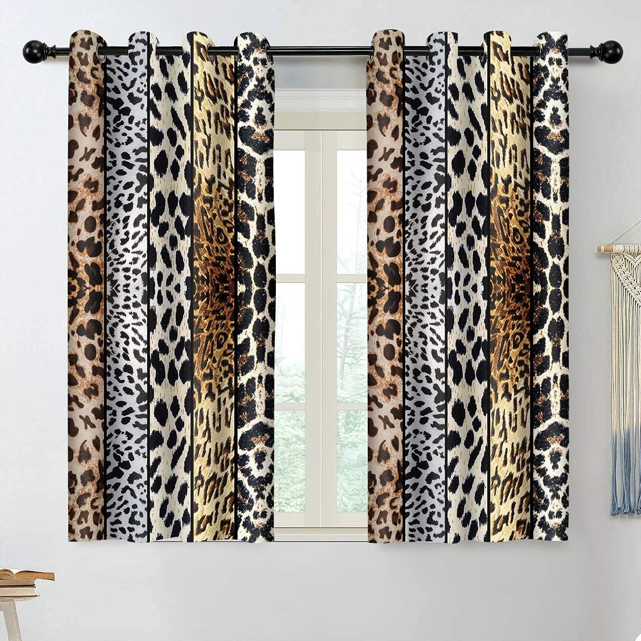 100% Polyester Blackout Drapes with Animal Pattern 52″x63″ – Easy Care & Stylish