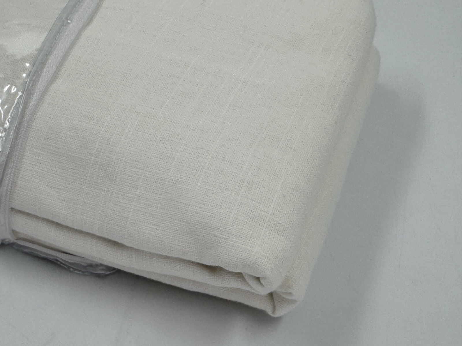 Set/2 Pottery Barn 50×96 Emery Linen Bronze Grommet Curtain, Ivory, Light Filter