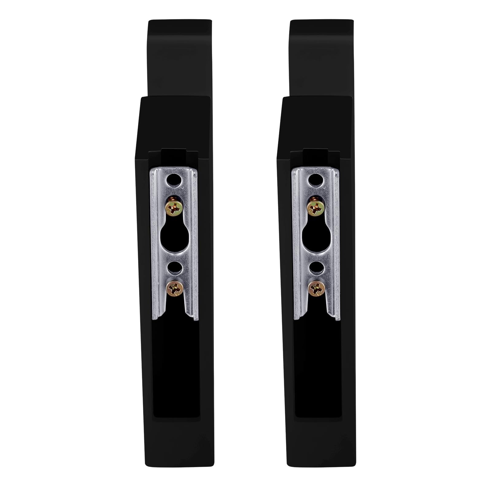 Wood Curtain Rod Brackets 3-1/2″ Return for 2″ Pole Wall Mount Black 2 Pack