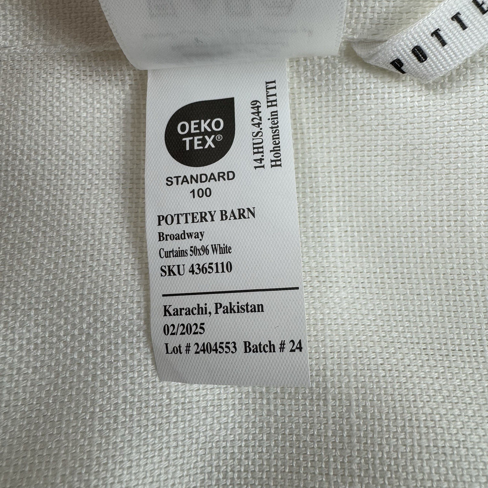 Pottery Barn Broadway Curtains Drapes 50”x96” Unlined White Flaws Read Set/2
