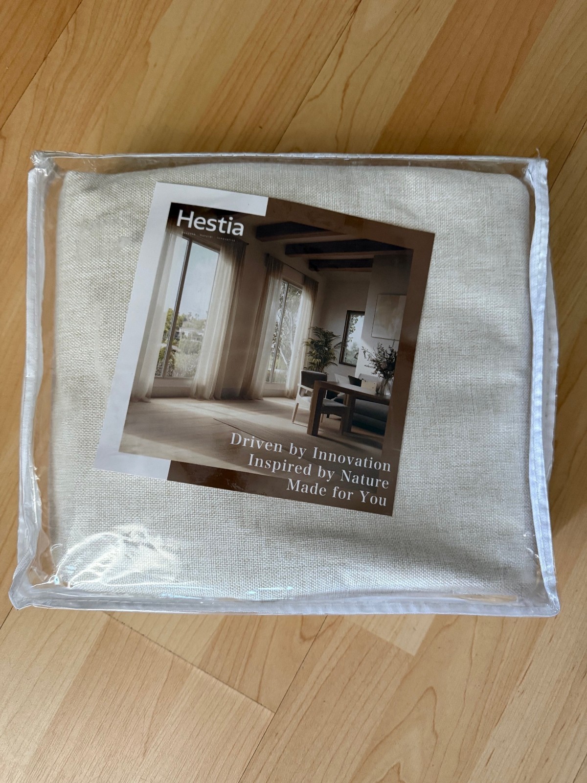 Hestia blackout curtains neutral color 52″ by 44″ new in bag with accessories